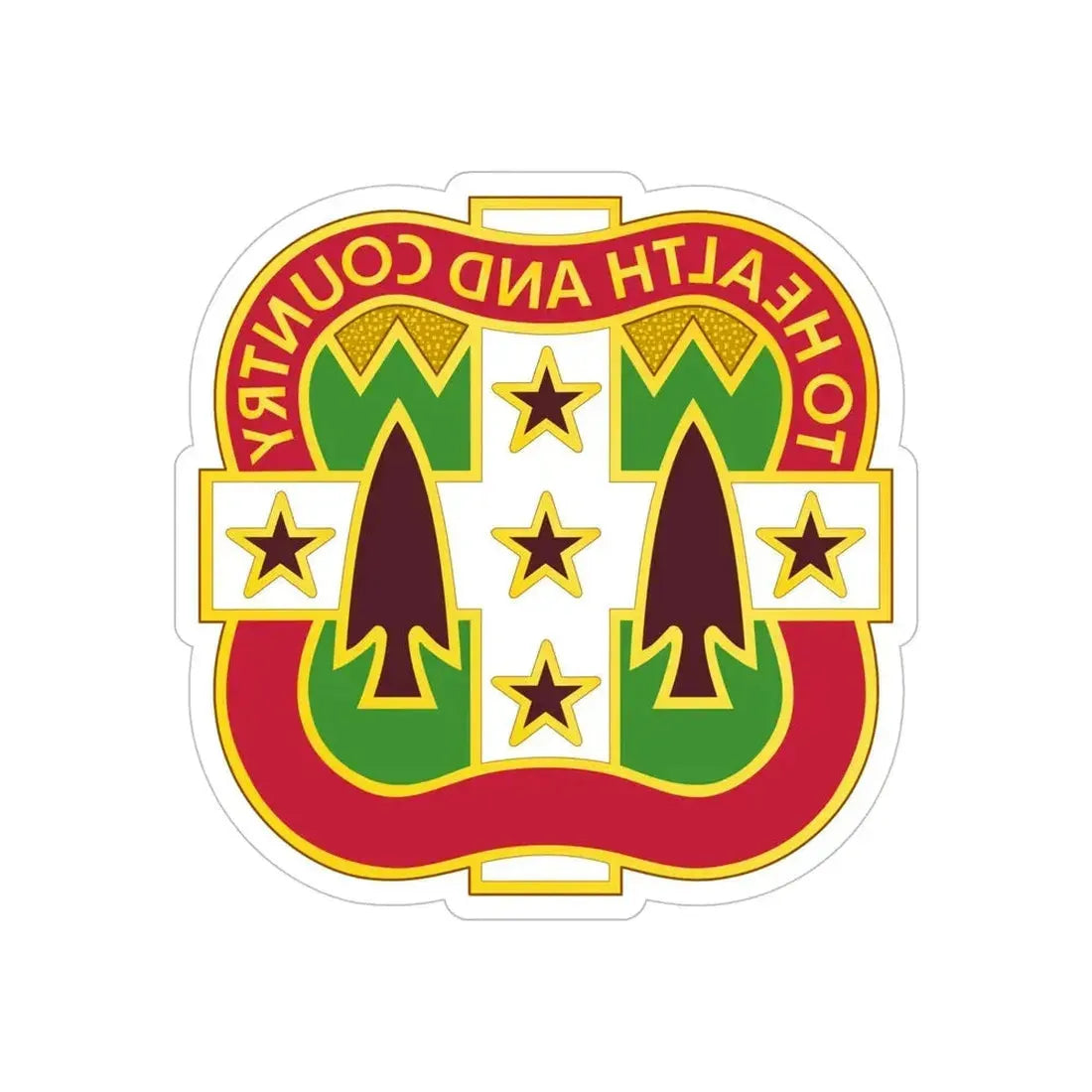 33 Field Hospital (U.S. Army) REVERSE PRINT Transparent Die-Cut STICKER - The Sticker Space