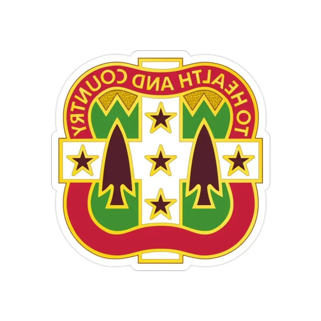 33 Field Hospital (U.S. Army) REVERSE PRINT Transparent Die-Cut STICKER - The Sticker Space