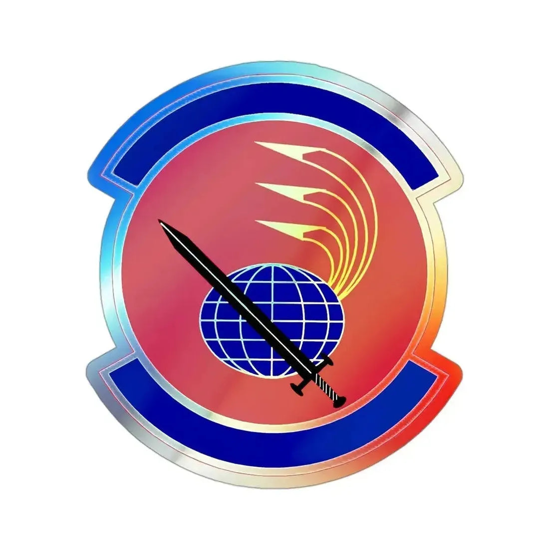 33 Maintenance Squadron AETC (U.S. Air Force) Holographic STICKER Die-Cut Vinyl Decal 3 Inch Holographic - The Sticker Space