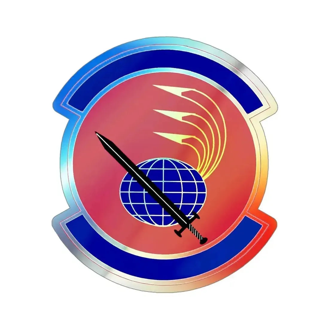 33 Maintenance Squadron AETC (U.S. Air Force) Holographic STICKER Die-Cut Vinyl Decal 4 Inch Holographic - The Sticker Space