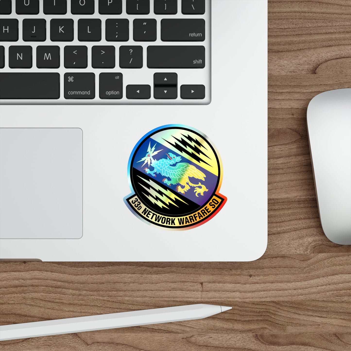 33 Network Warfare Squadron ACC (U.S. Air Force) Holographic STICKER Die-Cut Vinyl Decal-The Sticker Space