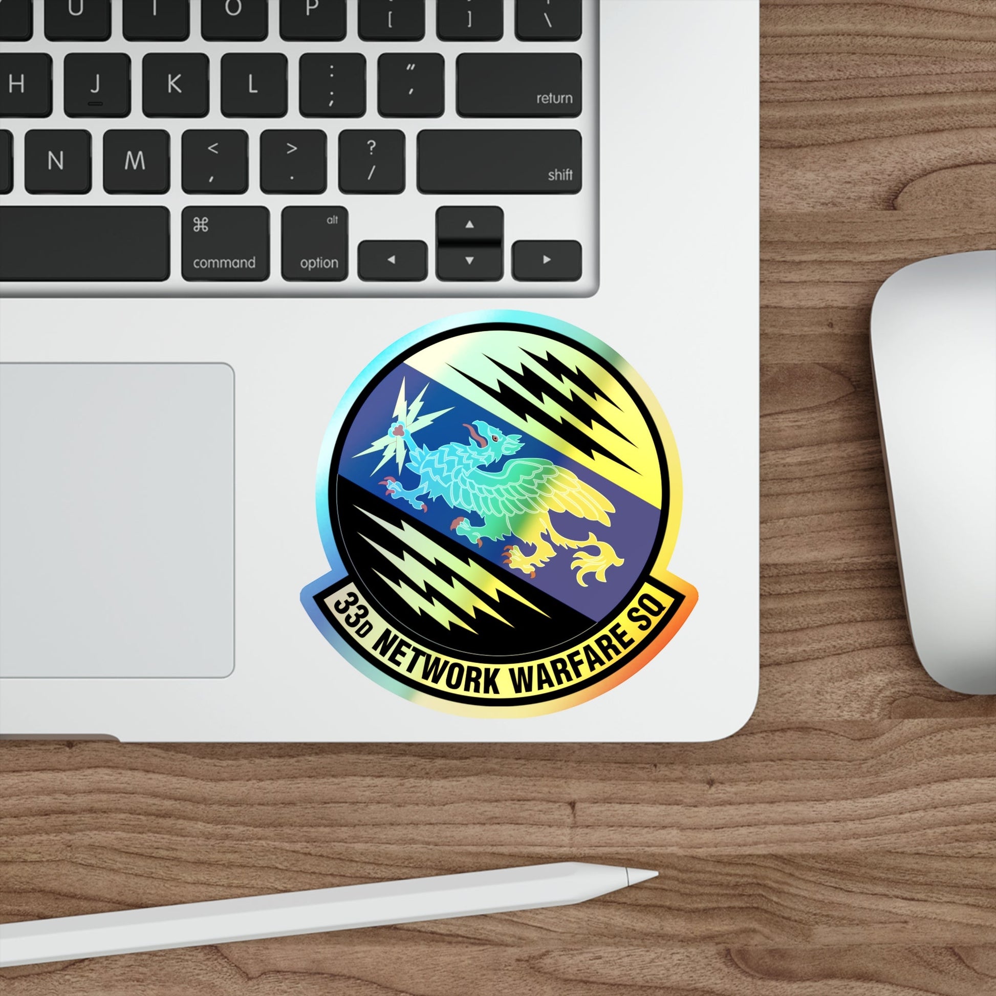 33 Network Warfare Squadron ACC (U.S. Air Force) Holographic STICKER Die-Cut Vinyl Decal-The Sticker Space