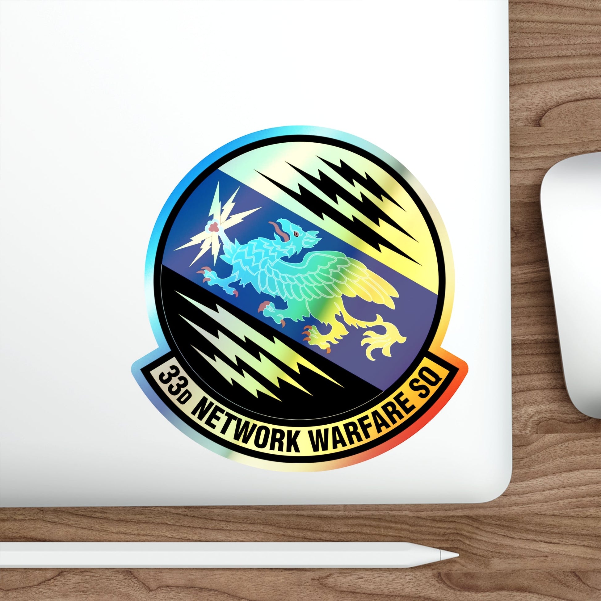 33 Network Warfare Squadron ACC (U.S. Air Force) Holographic STICKER Die-Cut Vinyl Decal-The Sticker Space