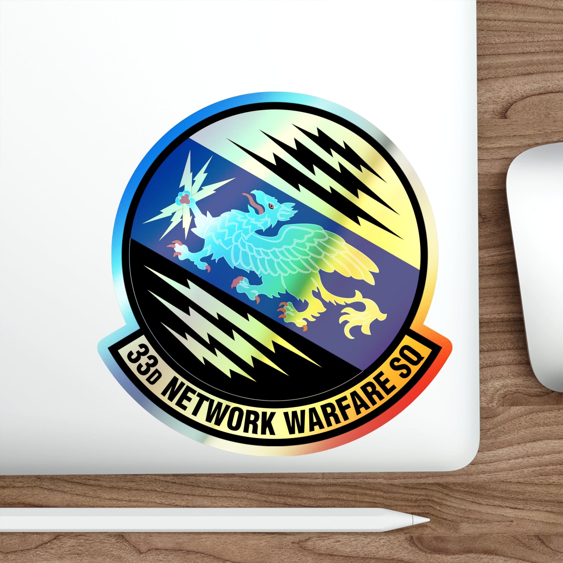 33 Network Warfare Squadron ACC (U.S. Air Force) Holographic STICKER Die-Cut Vinyl Decal-The Sticker Space