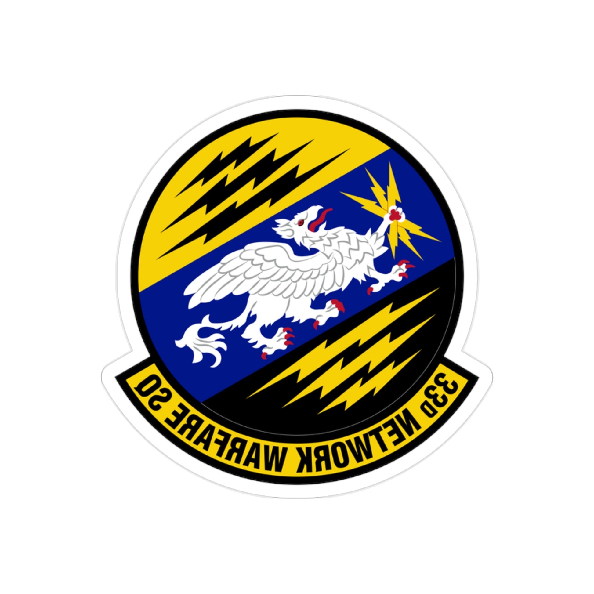 33 Network Warfare Squadron ACC (U.S. Air Force) REVERSE PRINT Transparent STICKER-2" × 2"-The Sticker Space