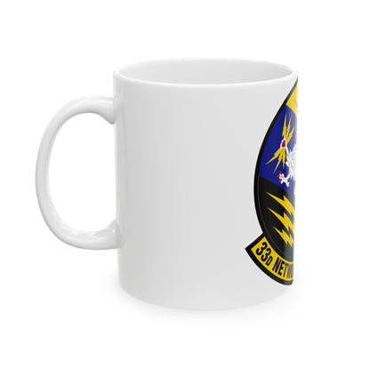 33 Network Warfare Squadron ACC (U.S. Air Force) White Coffee Mug-The Sticker Space