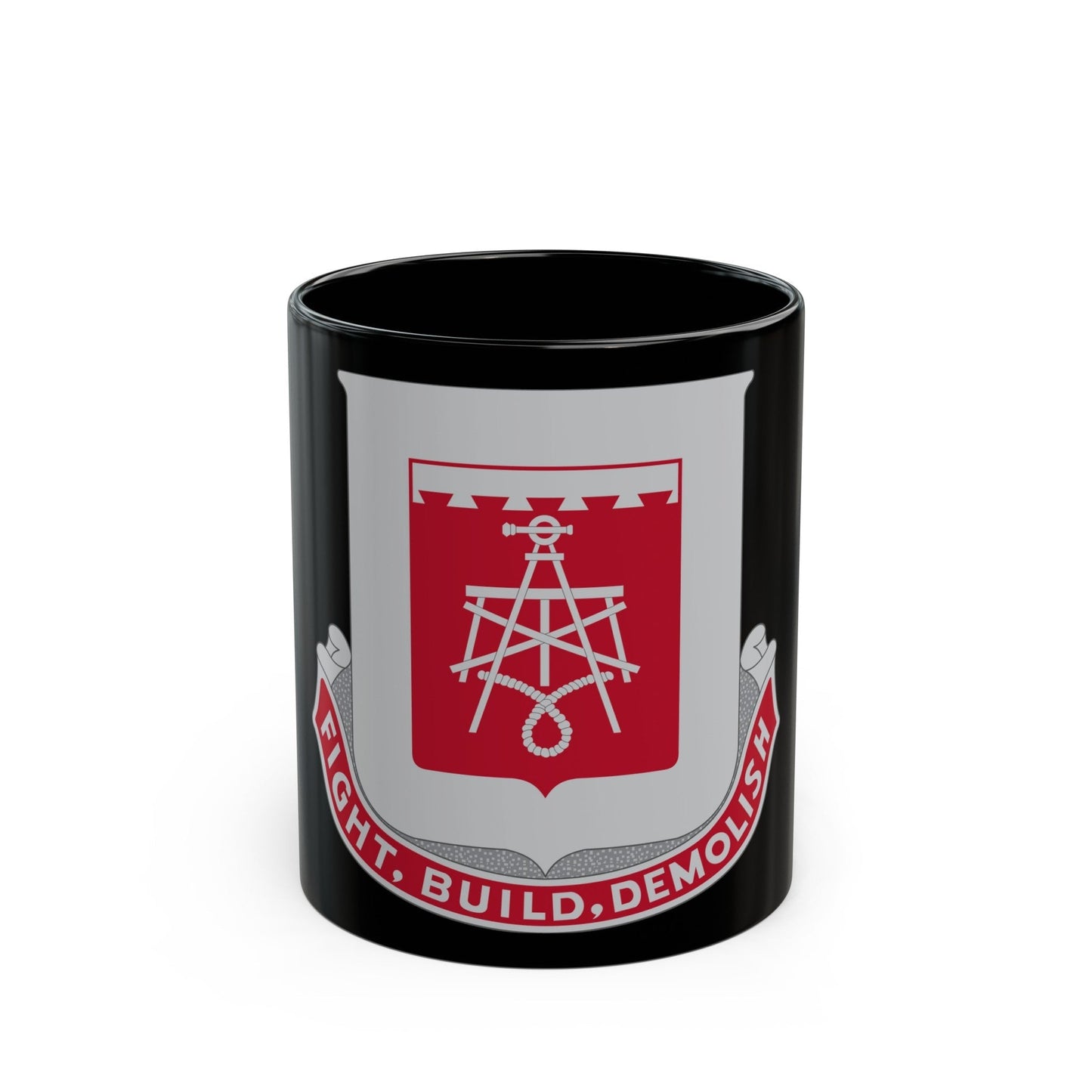 330 Engineer Battalion (U.S. Army) Black Coffee Mug-11oz-The Sticker Space