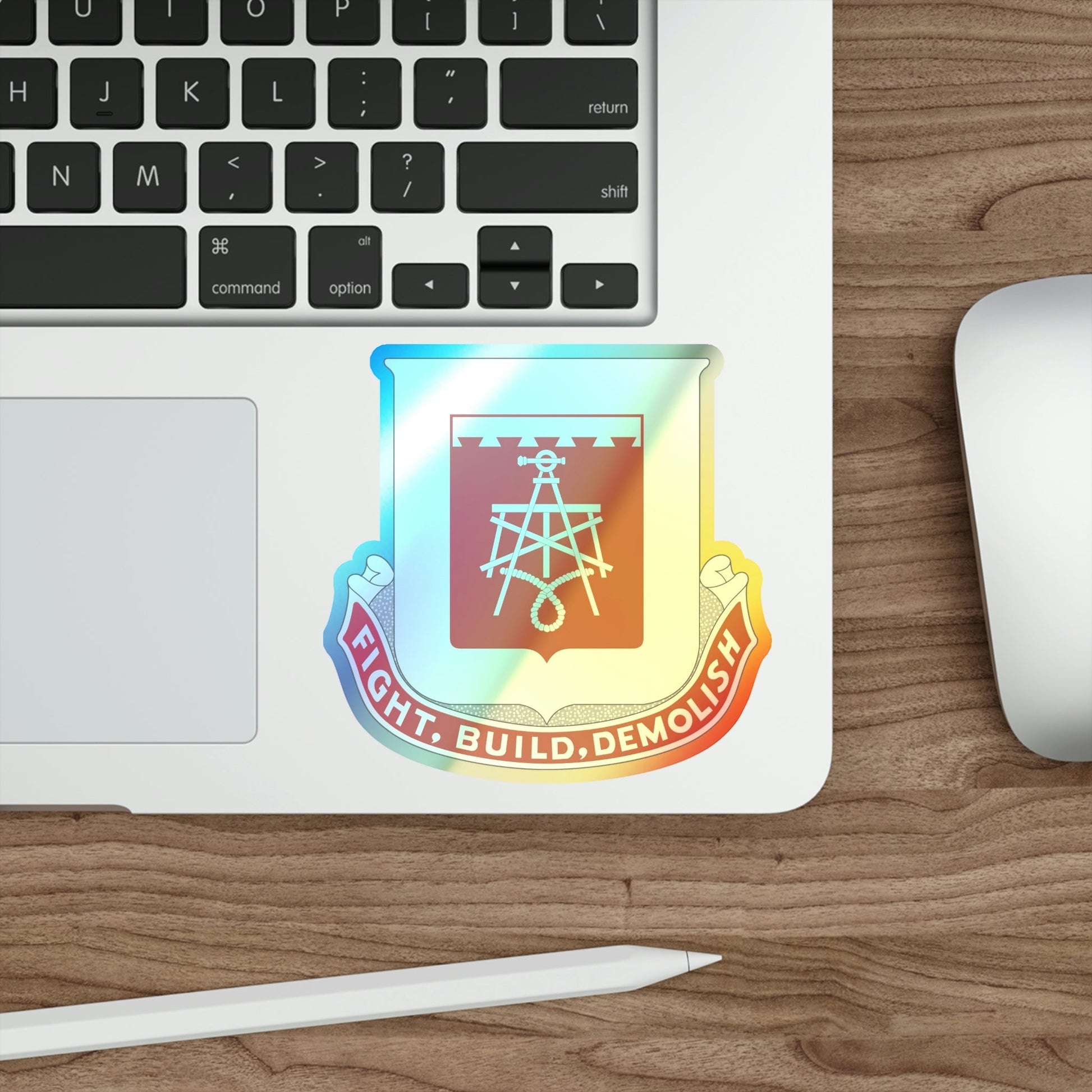 330 Engineer Battalion (U.S. Army) Holographic STICKER Die-Cut Vinyl Decal-The Sticker Space