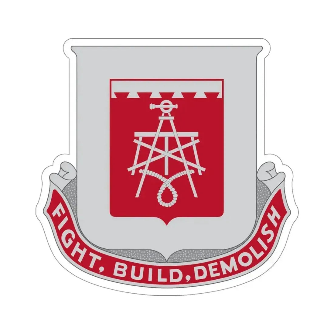 330 Engineer Battalion (U.S. Army) STICKER Vinyl Die-Cut Decal 4 Inch - The Sticker Space