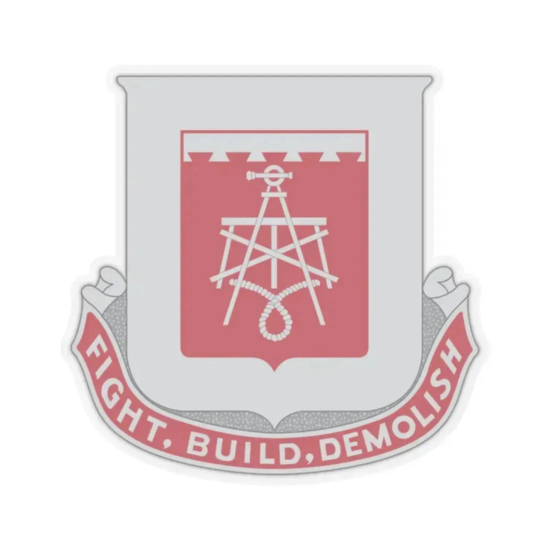 330 Engineer Battalion (U.S. Army) STICKER Vinyl Kiss-Cut Decal 2 Inch Transparent - The Sticker Space