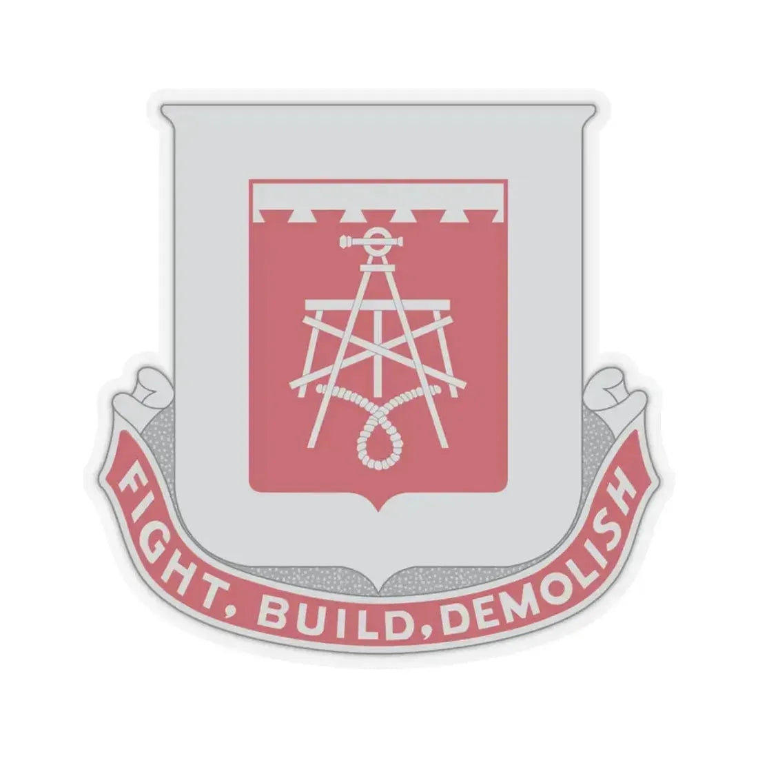 330 Engineer Battalion (U.S. Army) STICKER Vinyl Kiss-Cut Decal 3 Inch Transparent - The Sticker Space