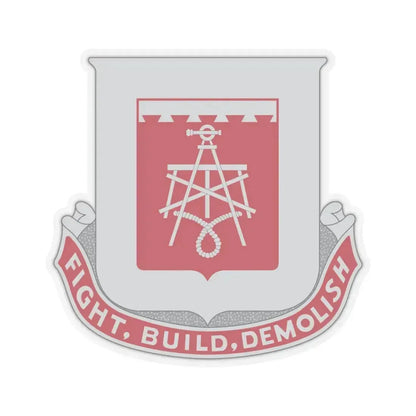330 Engineer Battalion (U.S. Army) STICKER Vinyl Kiss-Cut Decal 3 Inch Transparent - The Sticker Space