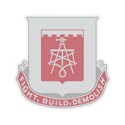 330 Engineer Battalion (U.S. Army) STICKER Vinyl Kiss-Cut Decal 4 Inch Transparent - The Sticker Space