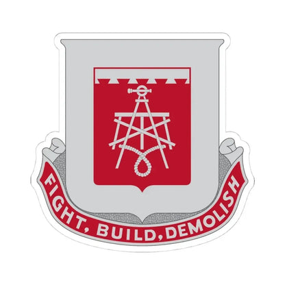 330 Engineer Battalion (U.S. Army) STICKER Vinyl Kiss-Cut Decal 4 Inch White - The Sticker Space