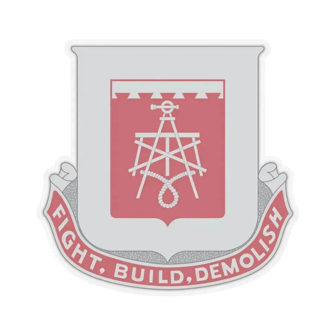 330 Engineer Battalion (U.S. Army) STICKER Vinyl Kiss-Cut Decal 6 Inch Transparent - The Sticker Space