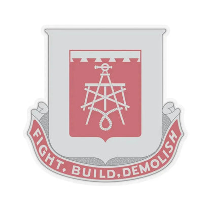 330 Engineer Battalion (U.S. Army) STICKER Vinyl Kiss-Cut Decal 6 Inch Transparent - The Sticker Space