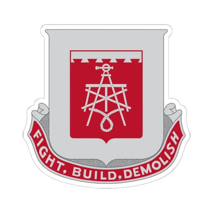 330 Engineer Battalion (U.S. Army) STICKER Vinyl Kiss-Cut Decal 6 Inch White - The Sticker Space