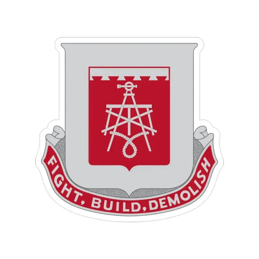 330 Engineer Battalion (U.S. Army) Transparent STICKER Die-Cut Vinyl Decal 2 Inch - The Sticker Space