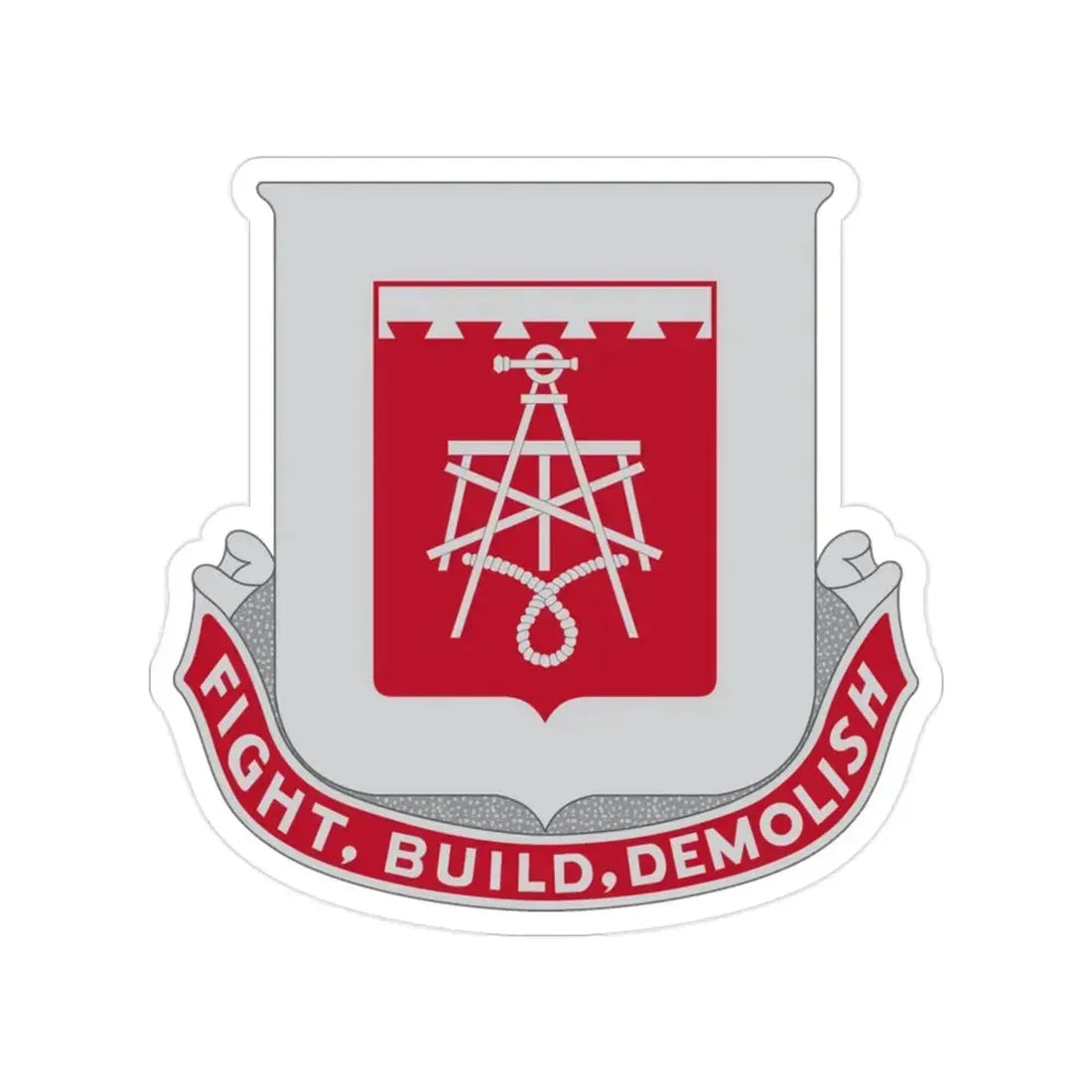 330 Engineer Battalion (U.S. Army) Transparent STICKER Die-Cut Vinyl Decal 2 Inch - The Sticker Space