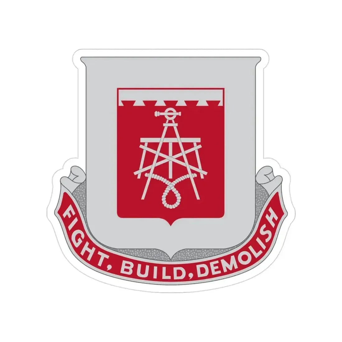 330 Engineer Battalion (U.S. Army) Transparent STICKER Die-Cut Vinyl Decal 3 Inch - The Sticker Space