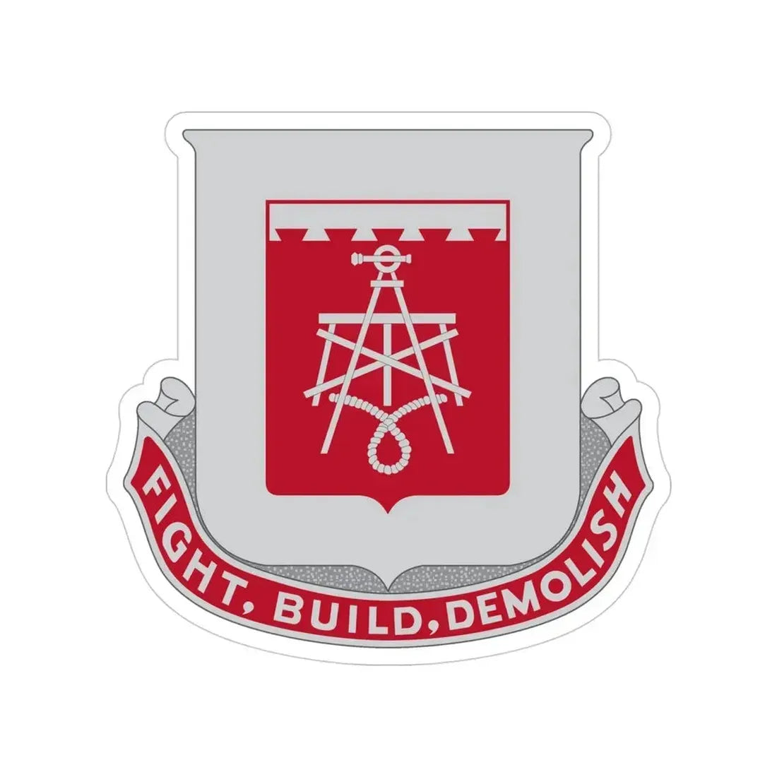 330 Engineer Battalion (U.S. Army) Transparent STICKER Die-Cut Vinyl Decal 4 Inch - The Sticker Space