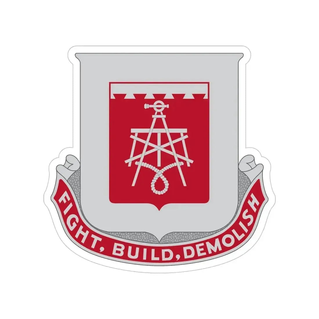 330 Engineer Battalion (U.S. Army) Transparent STICKER Die-Cut Vinyl Decal 5 Inch - The Sticker Space