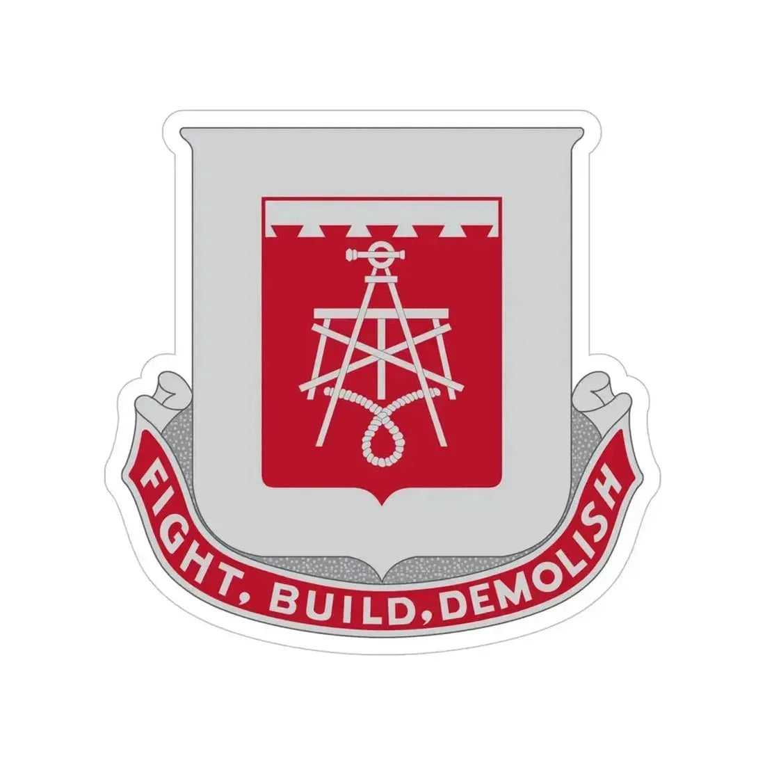 330 Engineer Battalion (U.S. Army) Transparent STICKER Die-Cut Vinyl Decal 6 Inch - The Sticker Space