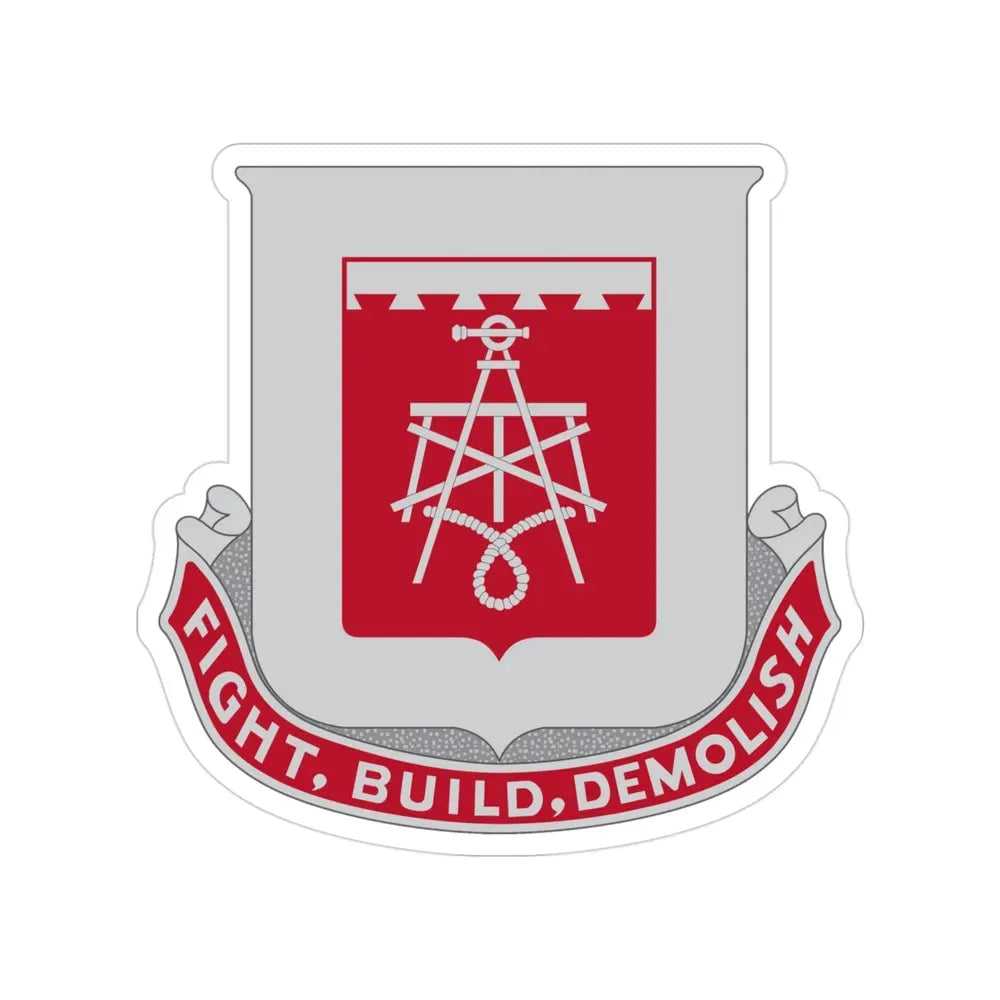 330 Engineer Battalion (U.S. Army) Transparent STICKER Die-Cut Vinyl Decal - The Sticker Space