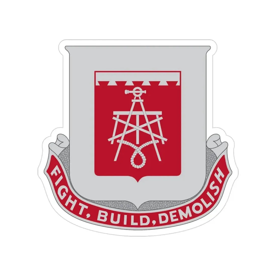 330 Engineer Battalion (U.S. Army) Transparent STICKER Die-Cut Vinyl Decal - The Sticker Space