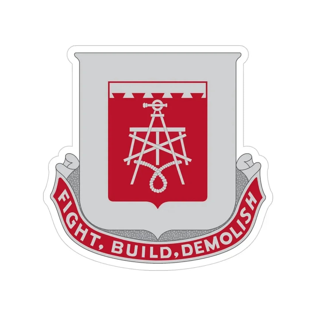 330 Engineer Battalion (U.S. Army) Transparent STICKER Die-Cut Vinyl Decal - The Sticker Space