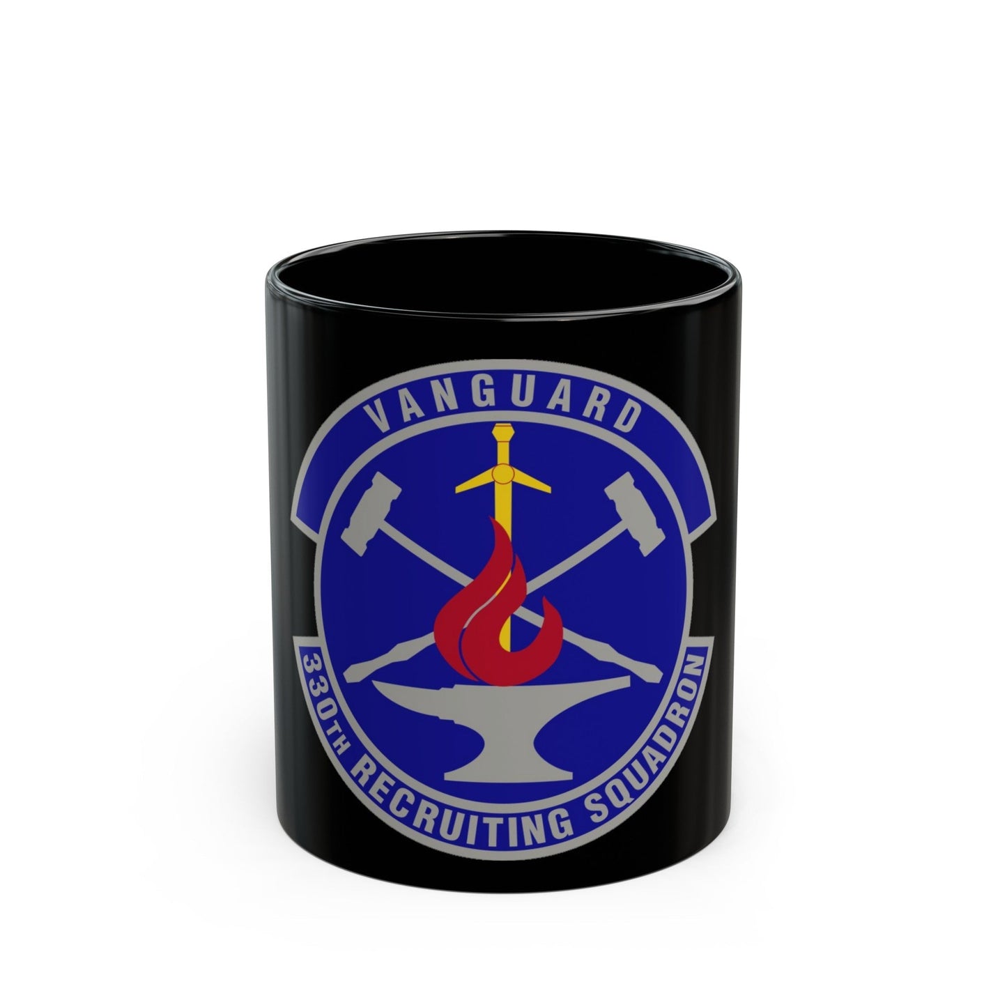 330 Recruiting Squadron AETC (U.S. Air Force) Black Coffee Mug-11oz-The Sticker Space