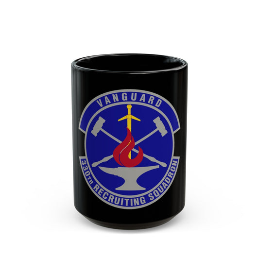 330 Recruiting Squadron AETC (U.S. Air Force) Black Coffee Mug-15oz-The Sticker Space