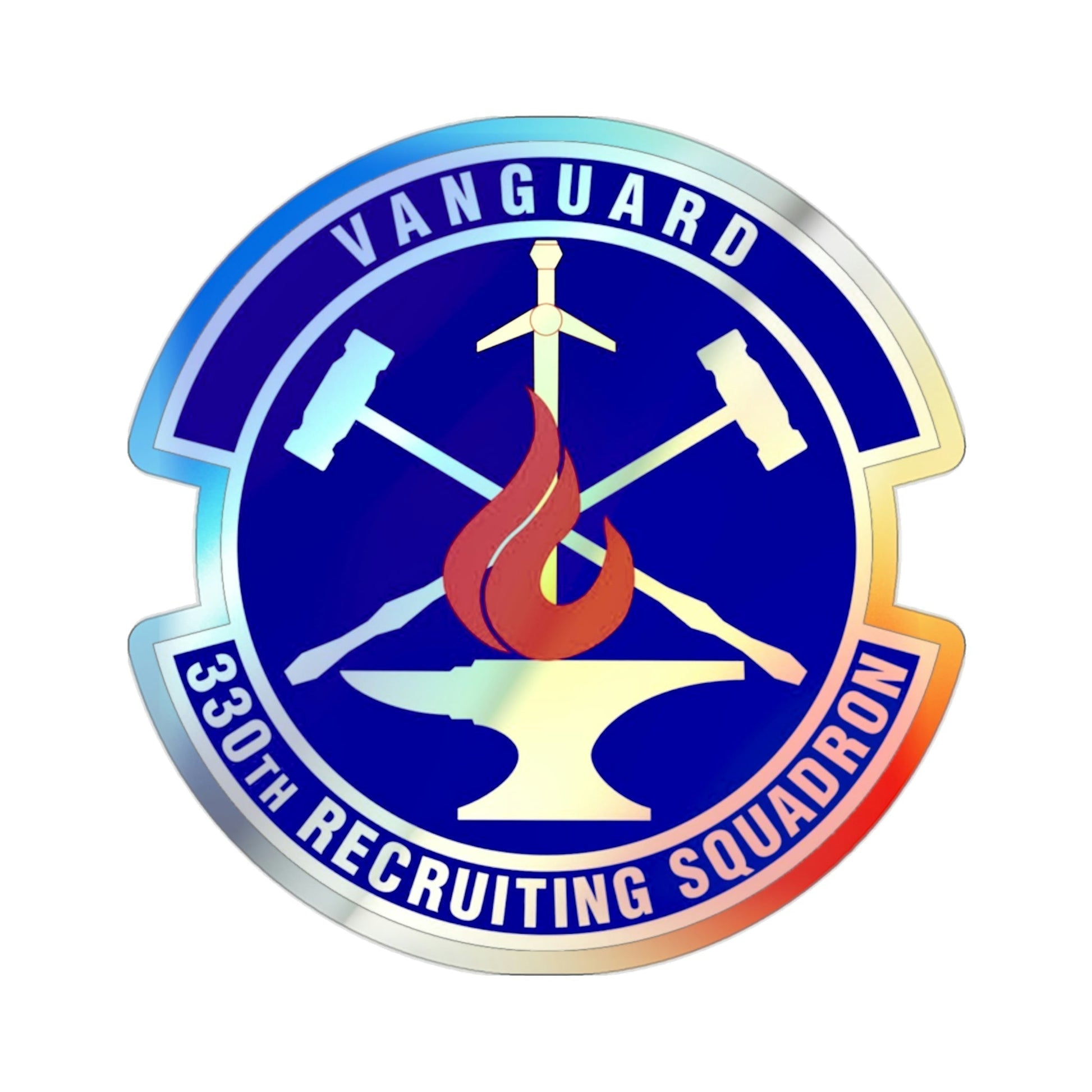 330 Recruiting Squadron AETC (U.S. Air Force) Holographic STICKER Die-Cut Vinyl Decal-2 Inch-The Sticker Space