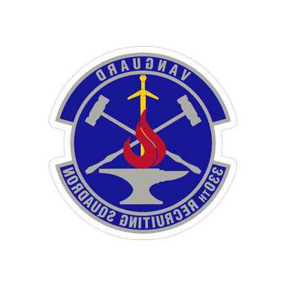 330 Recruiting Squadron AETC (U.S. Air Force) REVERSE PRINT Transparent STICKER-3" × 3"-The Sticker Space