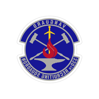 330 Recruiting Squadron AETC (U.S. Air Force) REVERSE PRINT Transparent STICKER-5" × 5"-The Sticker Space