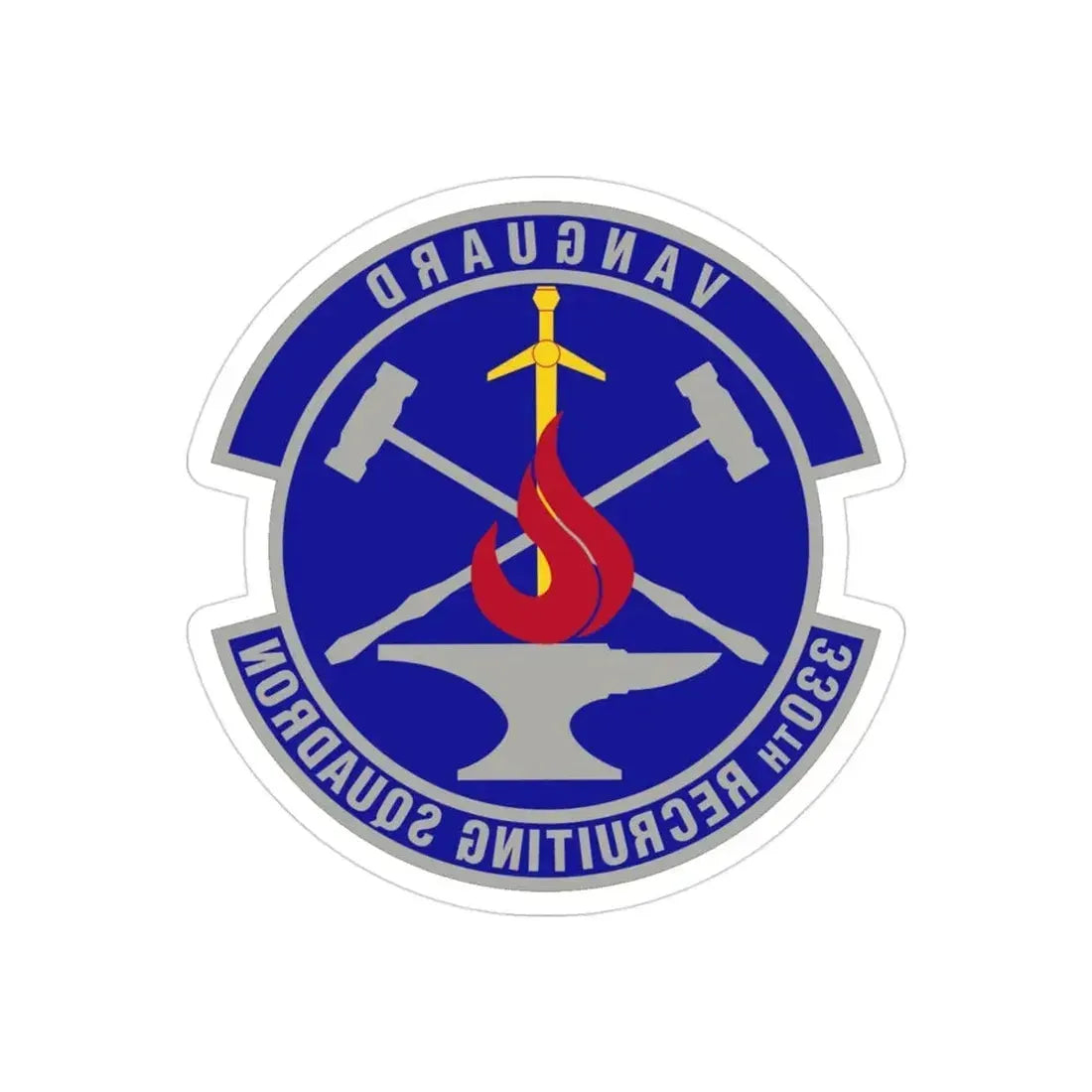 330 Recruiting Squadron AETC (U.S. Air Force) REVERSE PRINT Transparent Die-Cut STICKER - The Sticker Space