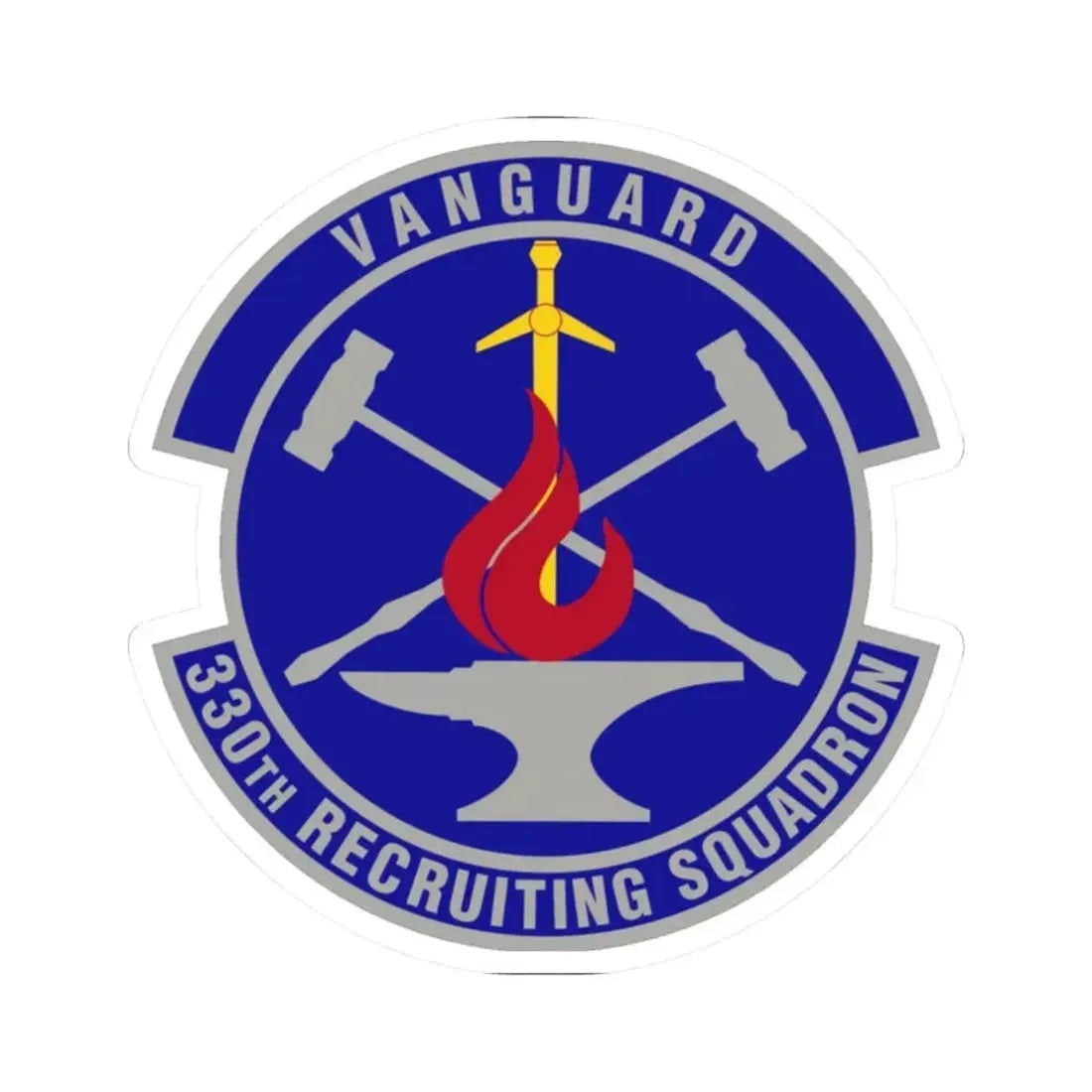 330 Recruiting Squadron AETC (U.S. Air Force) STICKER Vinyl Kiss-Cut Decal 2 Inch White - The Sticker Space