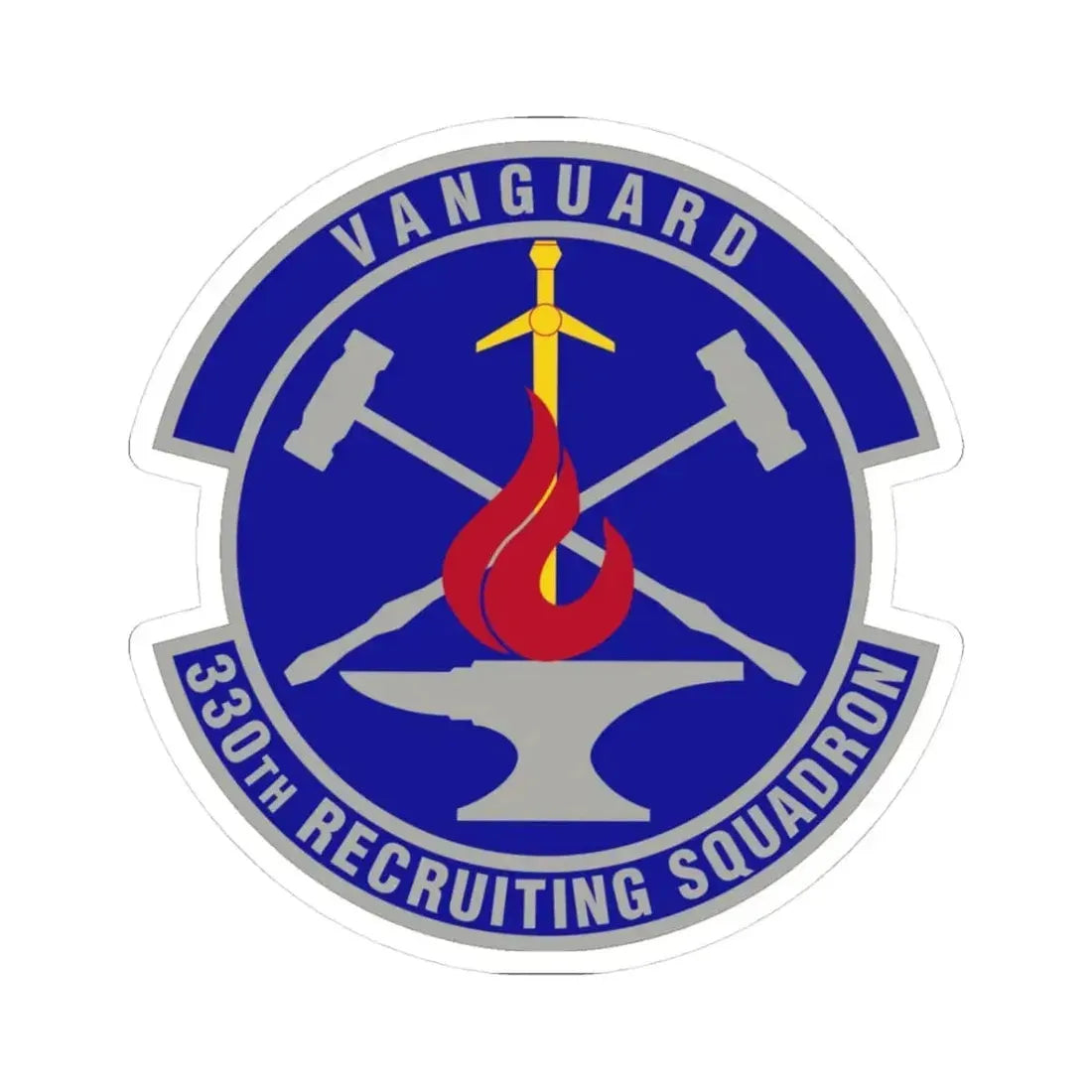 330 Recruiting Squadron AETC (U.S. Air Force) STICKER Vinyl Kiss-Cut Decal 3 Inch White - The Sticker Space