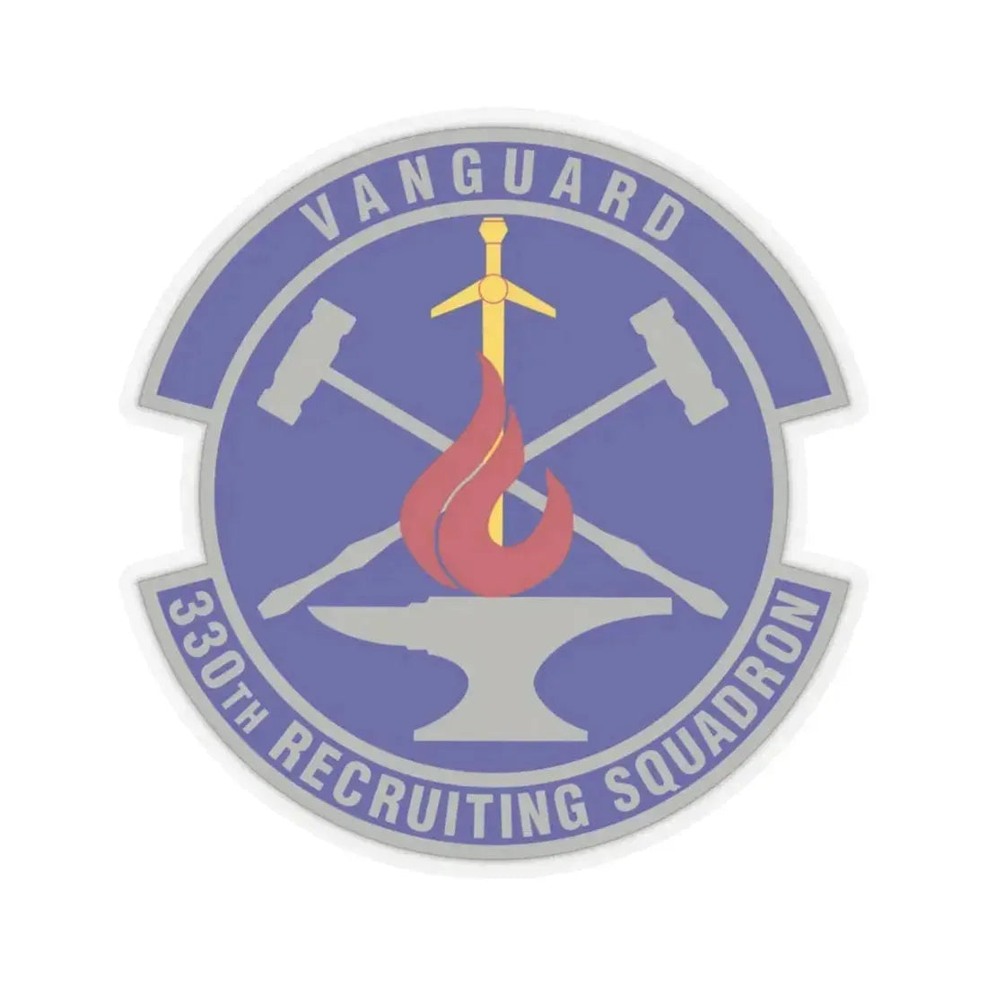 330 Recruiting Squadron AETC (U.S. Air Force) STICKER Vinyl Kiss-Cut Decal 4 Inch Transparent - The Sticker Space