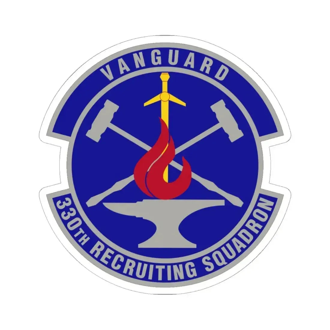 330 Recruiting Squadron AETC (U.S. Air Force) STICKER Vinyl Kiss-Cut Decal 6 Inch White - The Sticker Space