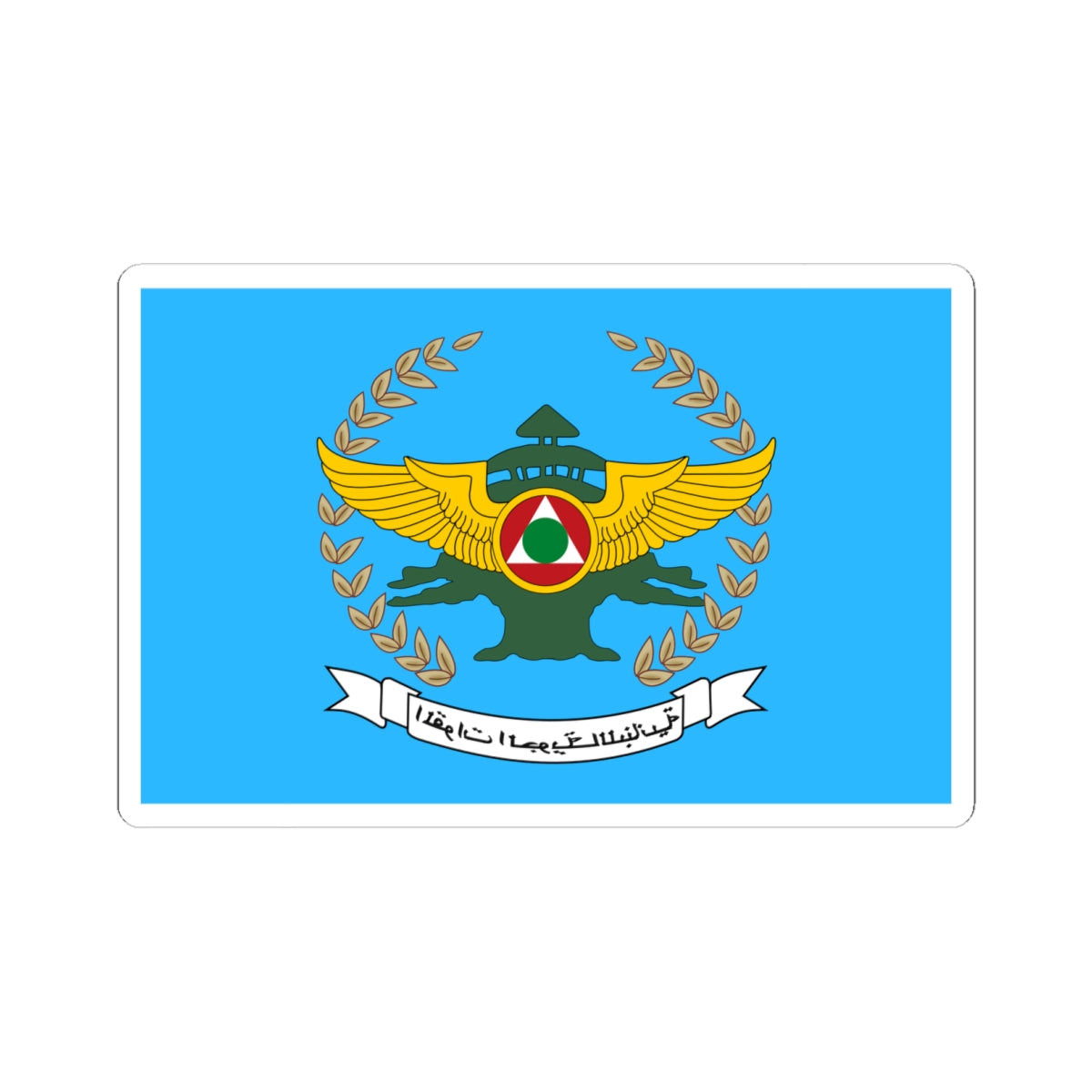 Flag of the Lebanese Air Force (Lebanon) STICKER Vinyl Kiss-Cut Decal