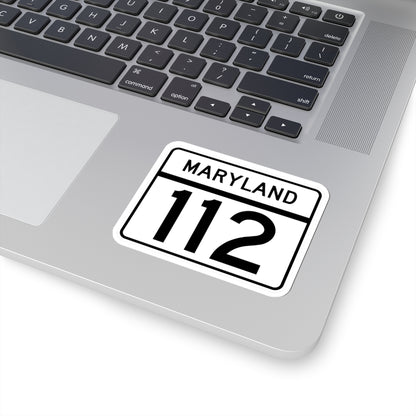 MD Route 112 (Maryland) (Road Sign) STICKER Vinyl Kiss-Cut Decal