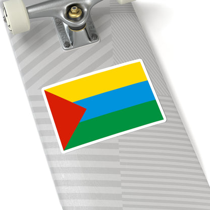 Flag of Yarkovsky rayon Tyumen oblast 2005 (Russia) STICKER Vinyl Kiss-Cut Decal