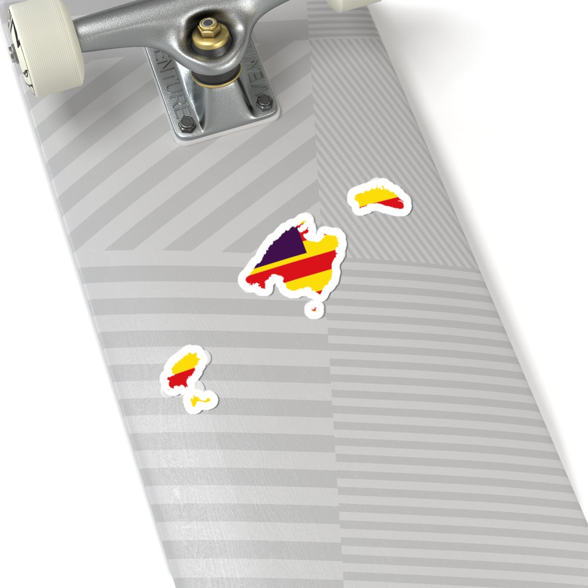 Flag map of the Balearic Islands (Spain) STICKER Vinyl Kiss-Cut Decal