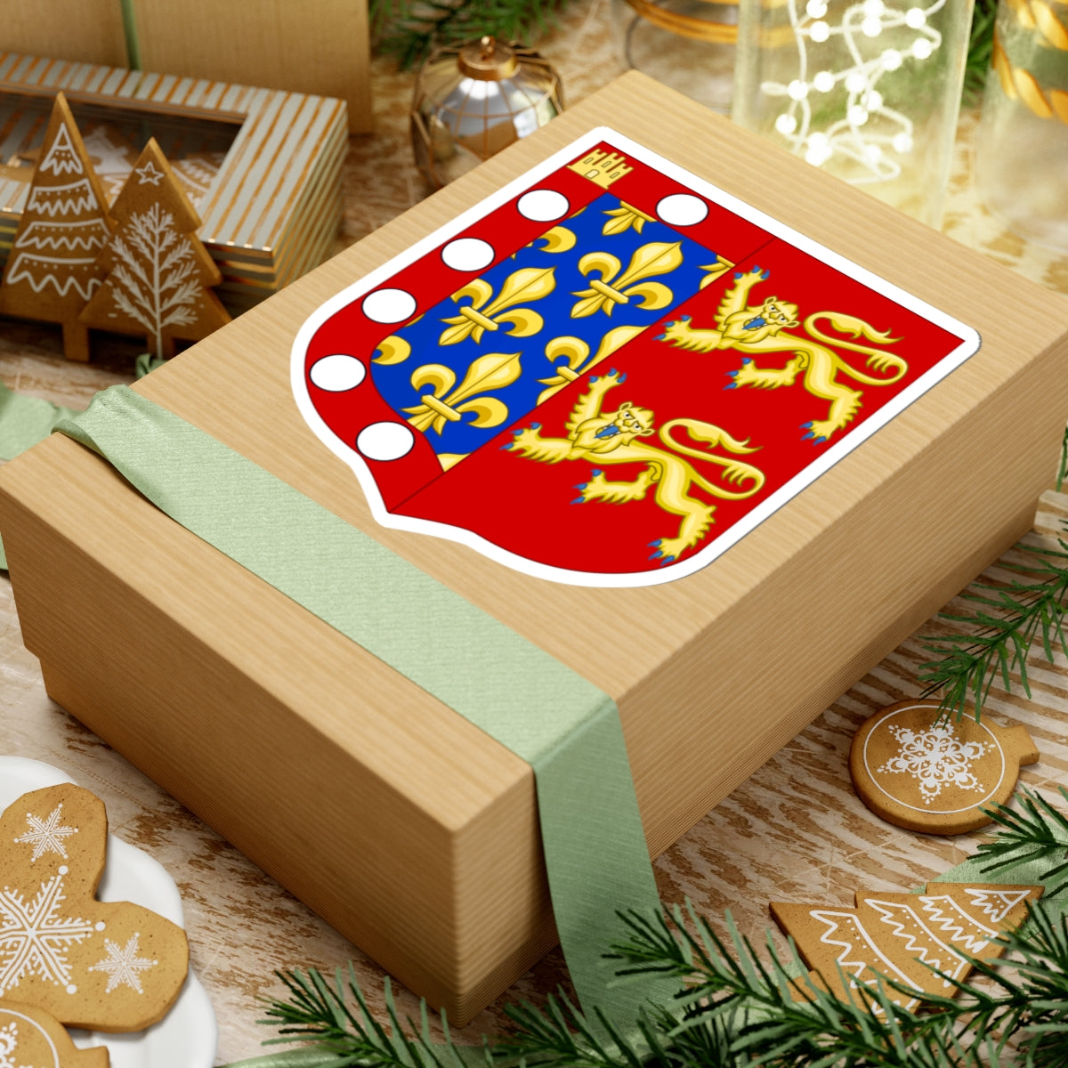 Arms of Robert of Alençon Count of Perche (Spain) (Coat of Arms) STICKER Vinyl Kiss-Cut Decal