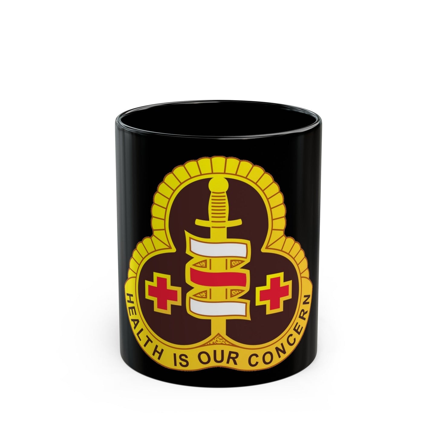 331 Medical Group (U.S. Army) Black Coffee Mug-11oz-The Sticker Space