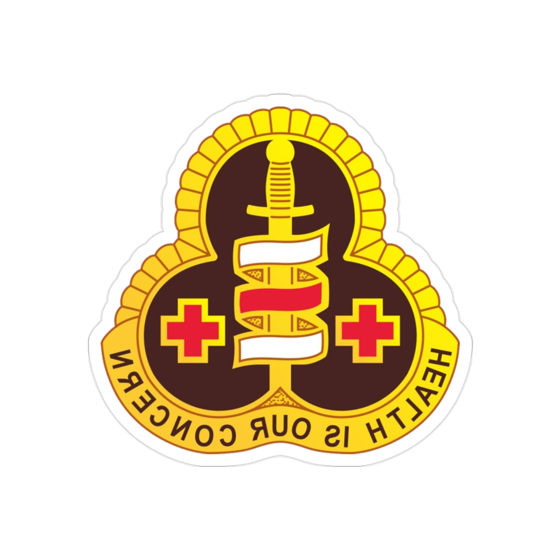 331 Medical Group (U.S. Army) REVERSE PRINT Transparent STICKER-2" × 2"-The Sticker Space