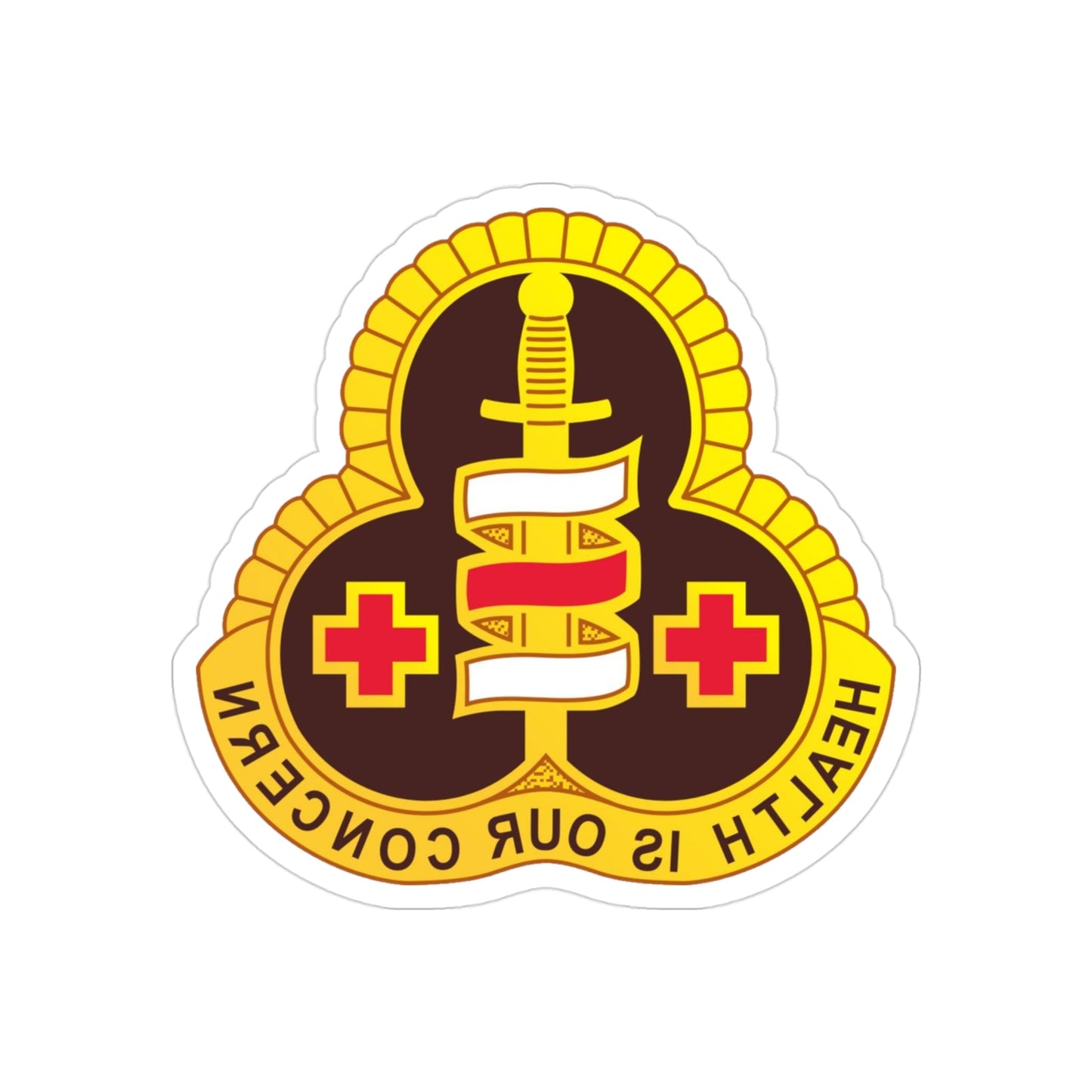 331 Medical Group (U.S. Army) REVERSE PRINT Transparent STICKER-3" × 3"-The Sticker Space