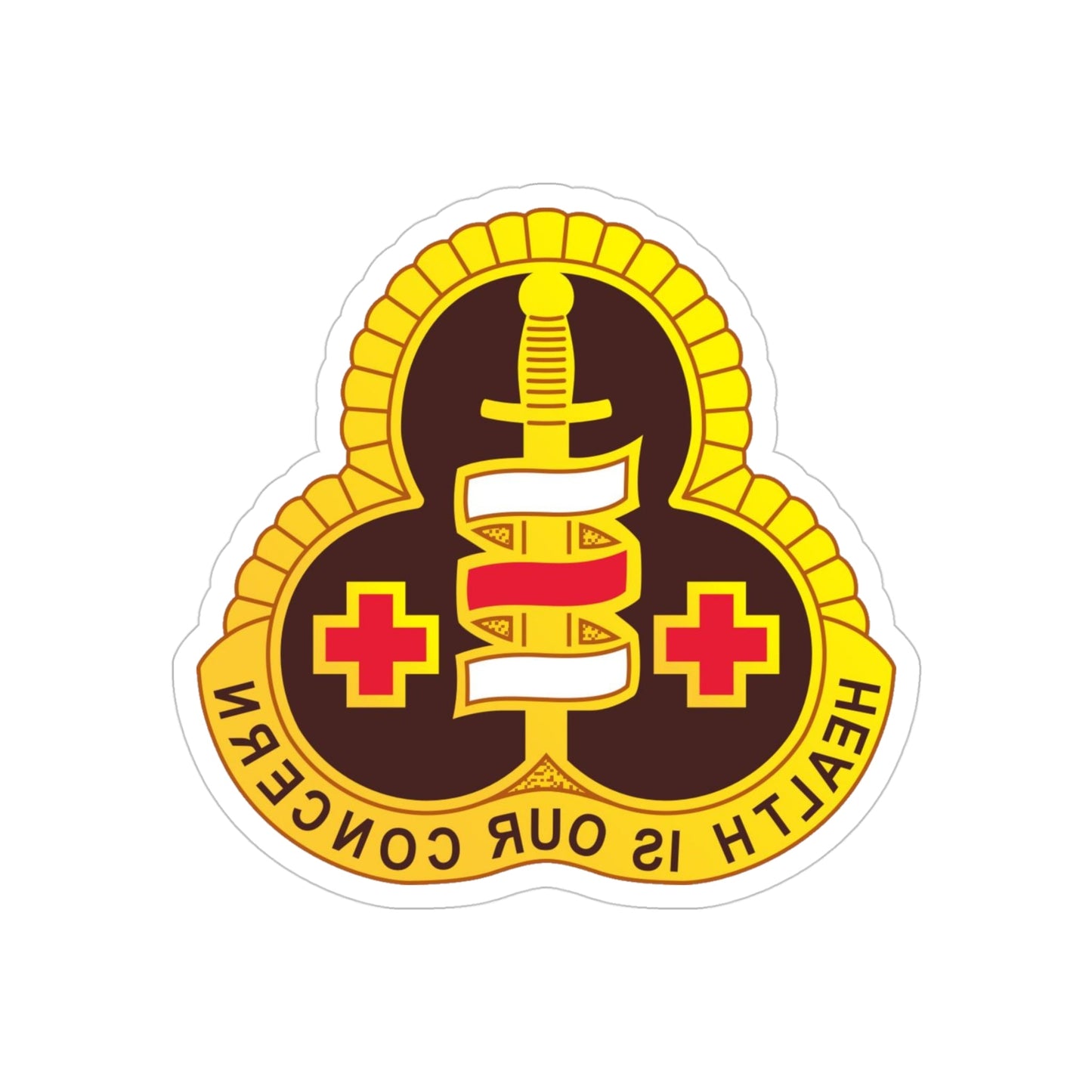 331 Medical Group (U.S. Army) REVERSE PRINT Transparent STICKER-4" × 4"-The Sticker Space