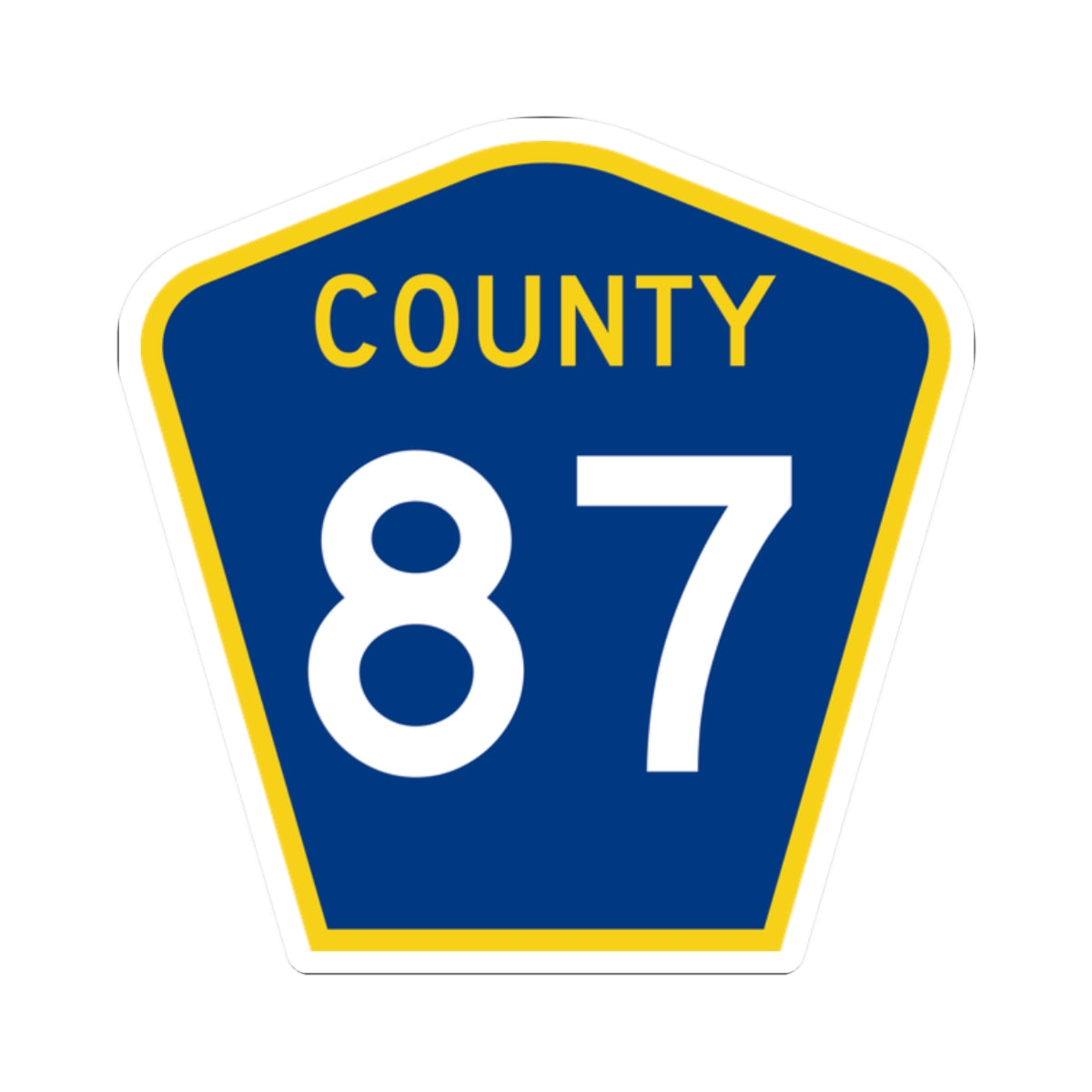 County 87 MN (Minnesota) (Road Sign) STICKER Vinyl Kiss-Cut Decal